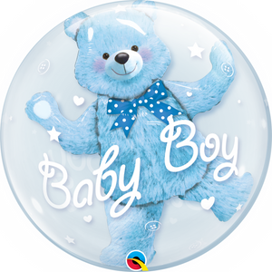 Baby Blue Bear Double Bubble heliumgefüllt
