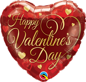Happy Valentine's Day Herz Folienballon 45cm
