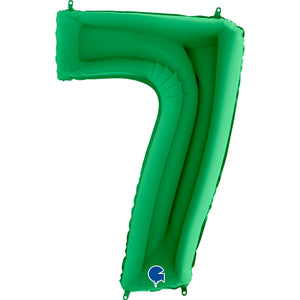 Zahl 7 grün Folienballon 102cm