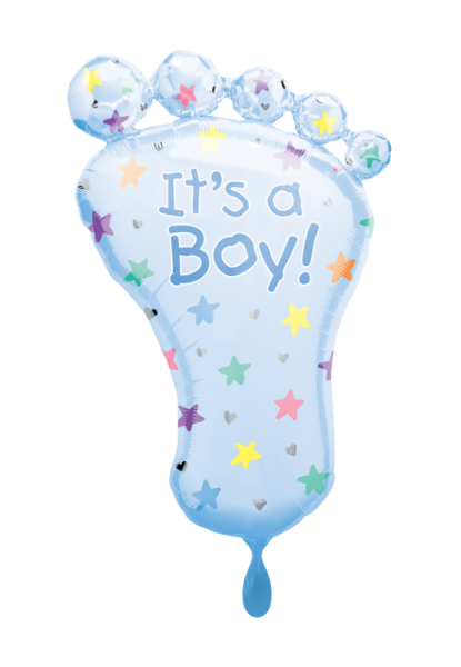 Baby Fuß it's a Boy Folienballon 82cm ungefüllt