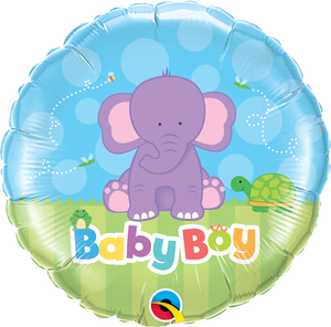 Baby Boy Elefant Folienballon 45cm ungefüllt