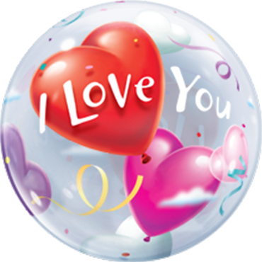 I love You Bubble Ballon heliumgefüllt