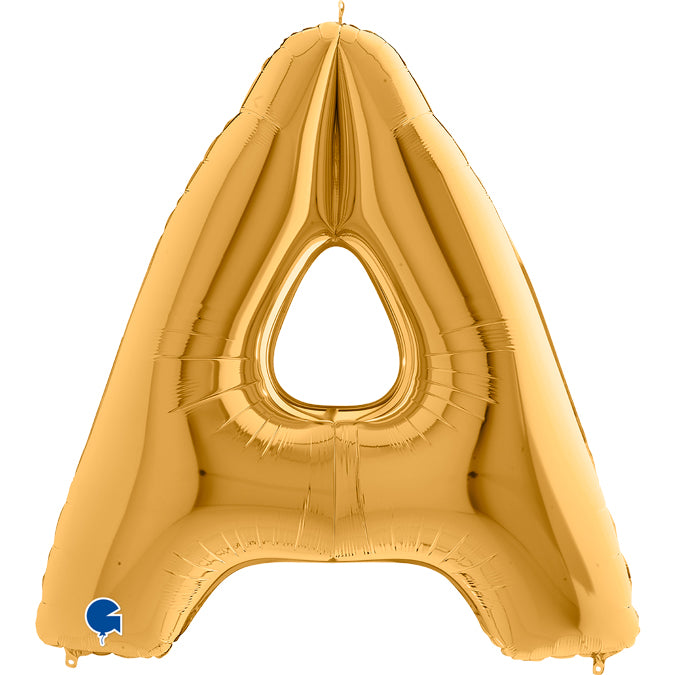 Buchstabe A gold Folienballon 102cm heliumgefüllt