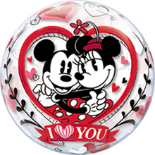 Laden Sie das Bild in den Galerie-Viewer, Mickey &amp; Minnie Love Bubble Ballon heliumgefüllt
