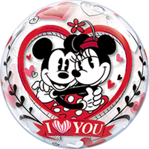Mickey & Minnie Love Bubble Ballon heliumgefüllt