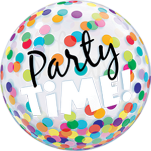 Party Time Confetti Dots Bubble Ballon