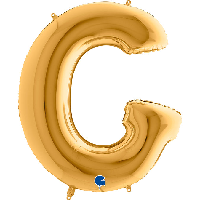 Buchstabe G gold Folienballon 102cm heliumgefüllt