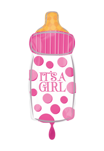 It's a Girl Babyflasche Folienballon 58cm