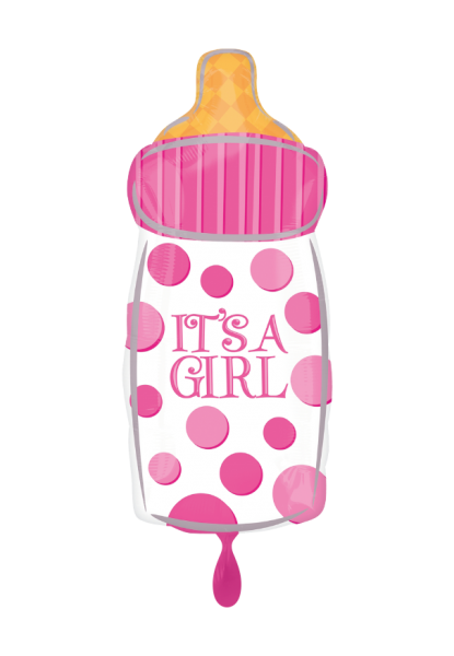 It's a Girl Babyflasche Folienballon 58cm