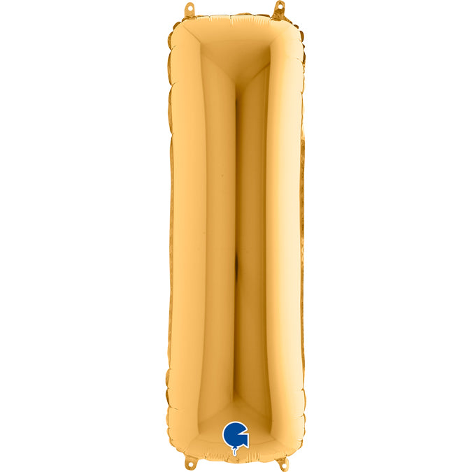 Buchstabe I gold Folienballon 102cm ungefüllt