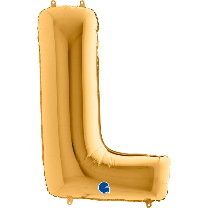 Buchstabe L gold Folienballon 102cm heliumgefüllt