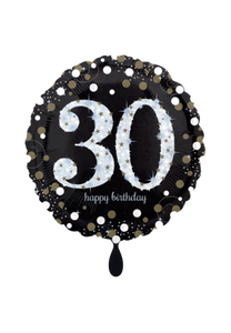 Sparkling Birthday 30 Folienballon 45cm