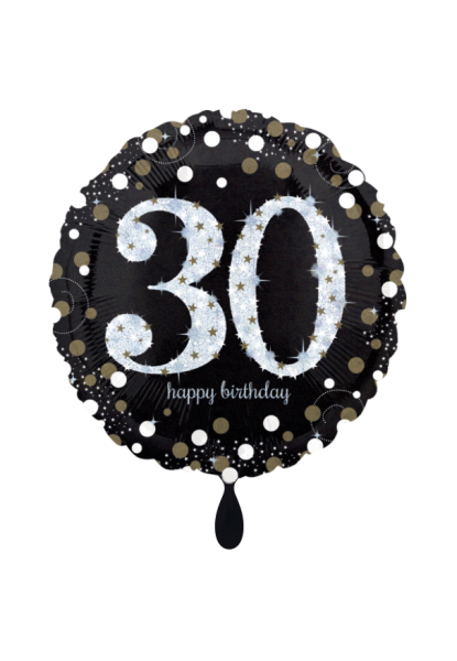 Sparkling Birthday 30 Folienballon 45cm