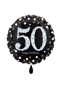 Sparkling Birthday 50 Folienballon 45cm
