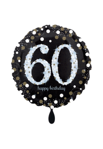 Sparkling Birthday 60 Folienballon 45cm