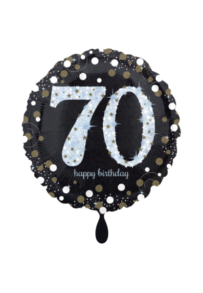 Sparkling Birthday 70 Folienballon 45cm