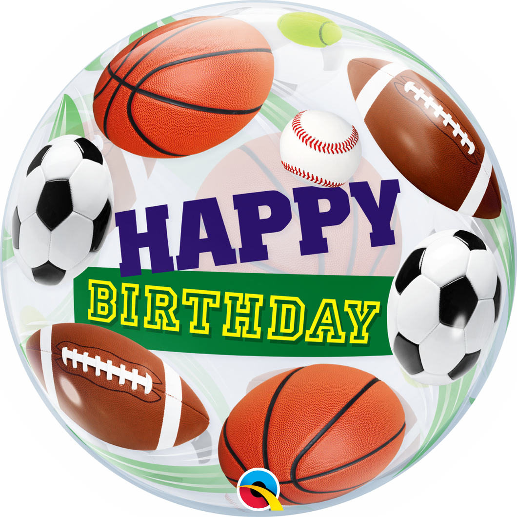 Birthday Sports Balls Bubble Ballon heliumgefüllt