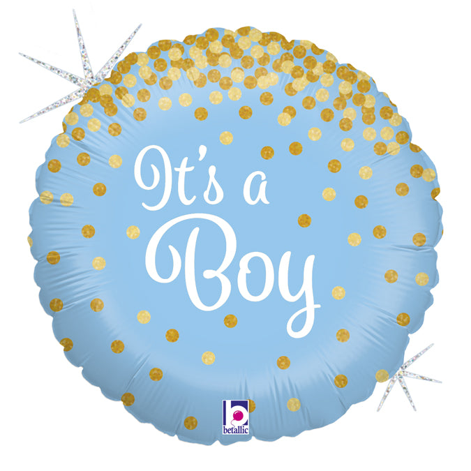 It's a Boy gold gepunktet Folienballon 45cm