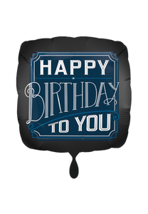 Happy Birthday Man Folienballon 45cm ungefüllt