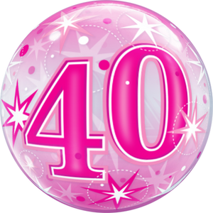 Starburst 40 blau / pink Bubble Ballon