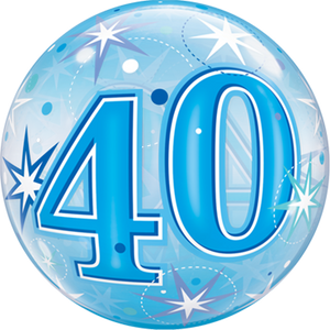 Starburst 40 blau / pink Bubble Ballon