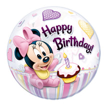 Laden Sie das Bild in den Galerie-Viewer, Minnie Mouse 1st Birthday Bubble Ballon

