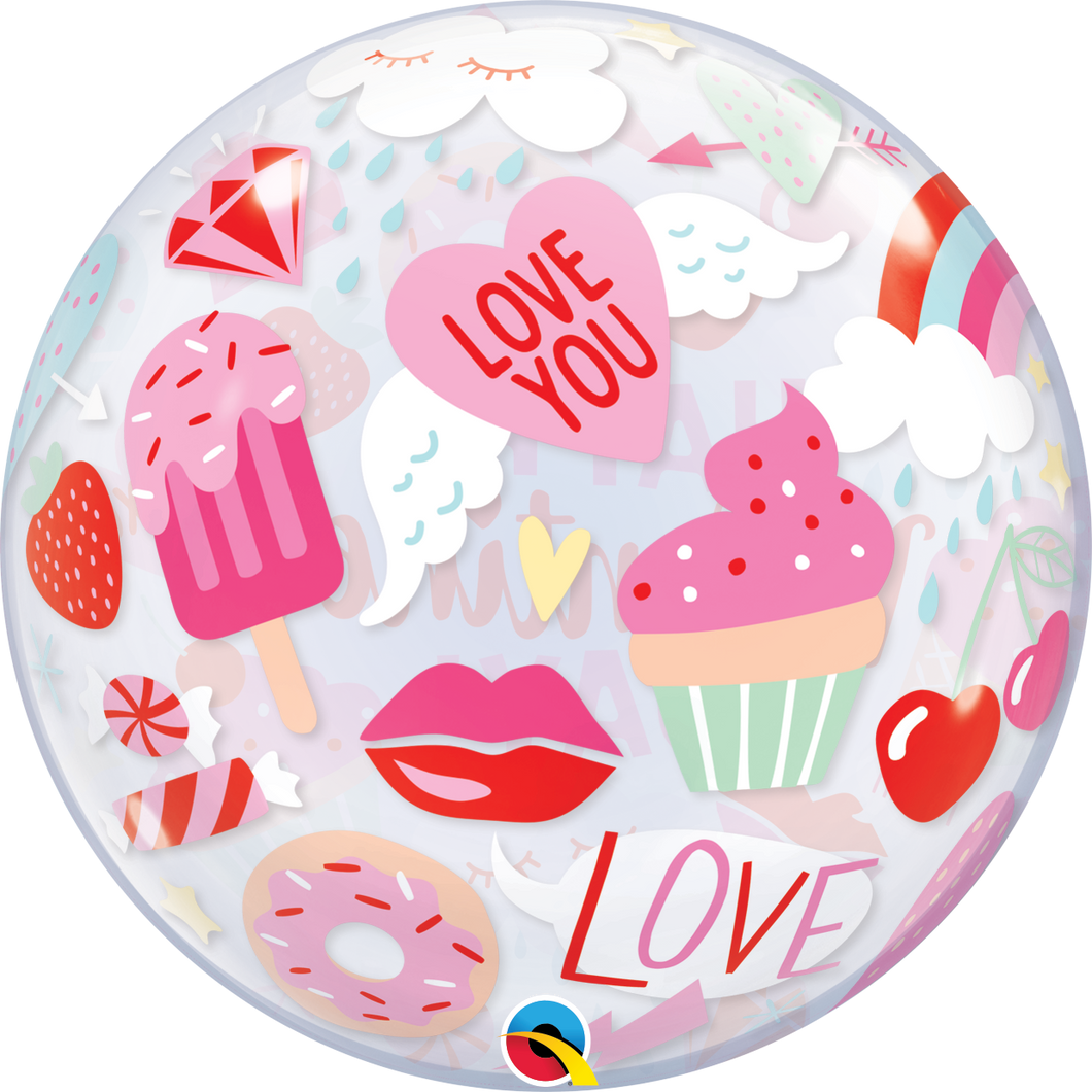 Happy Valentine's Day Bubble Bubble Ballon