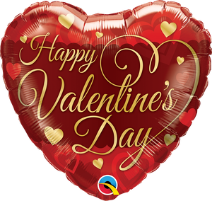 Happy Valentine's Day Herz 45cm heliumgefüllt