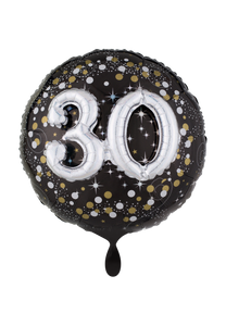 Sparkling Birthday 30 3D-Folienballon 81cm