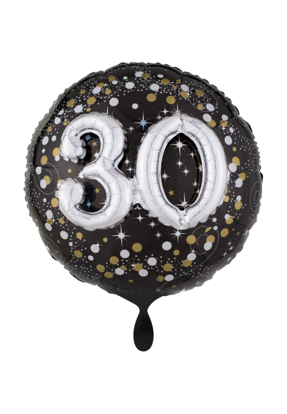 Sparkling Birthday 30 3D-Folienballon 81cm