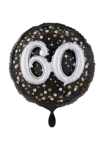 Sparkling Birthday 60 3D-Folienballon 81cm