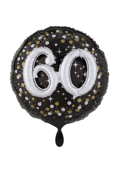 Sparkling Birthday 60 3D-Folienballon 81cm