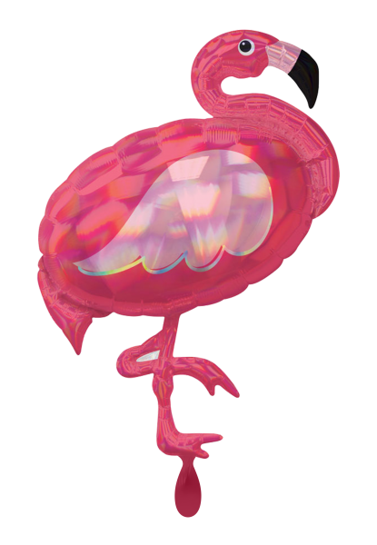 Falmingo holographic Folienballon 83cm ungefüllt