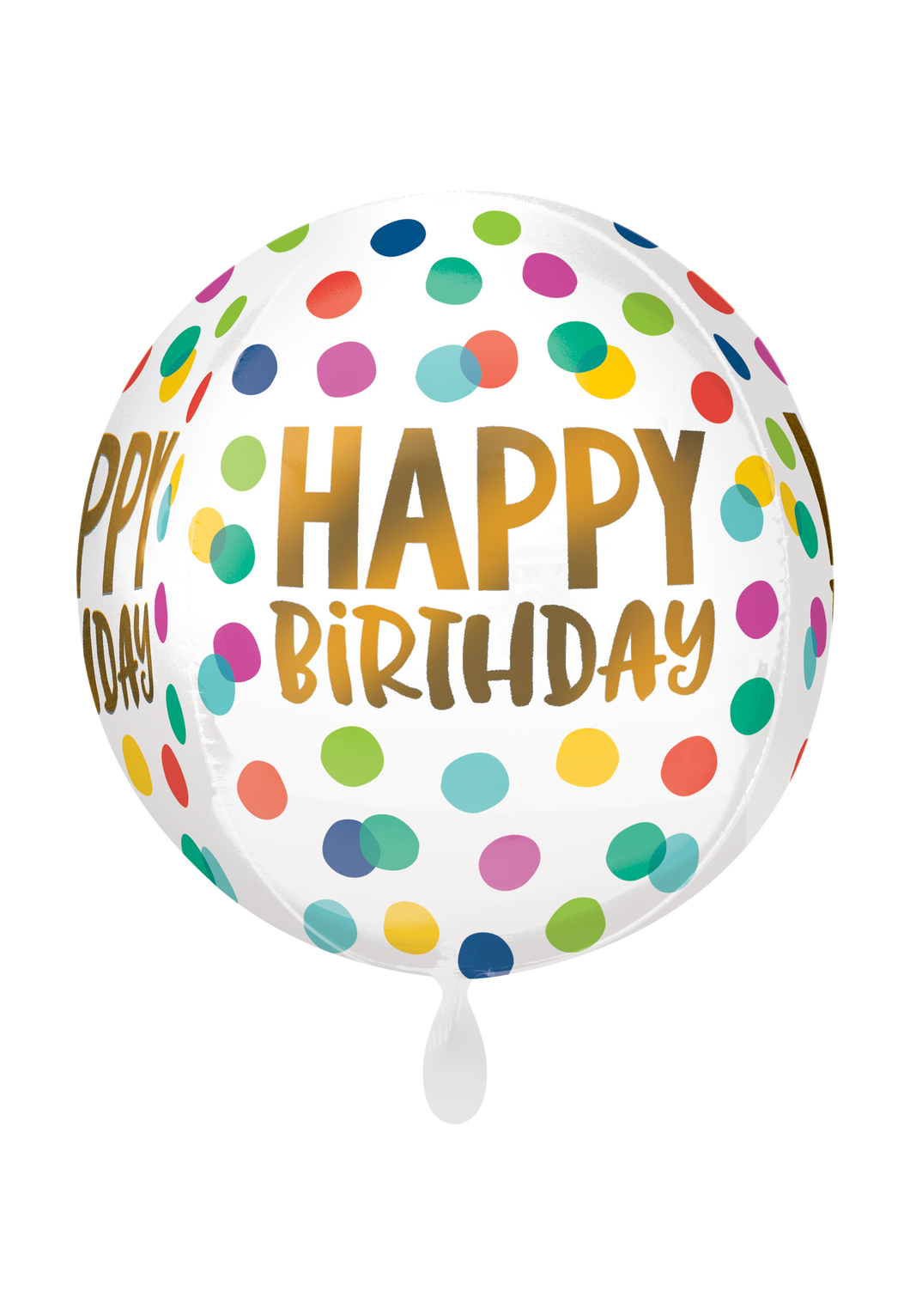 Happy Birthday Dots Orbz 40cm ungefüllt
