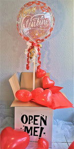 Happy Valentine's Day red & gold Bubble Ballon heliumgefüllt