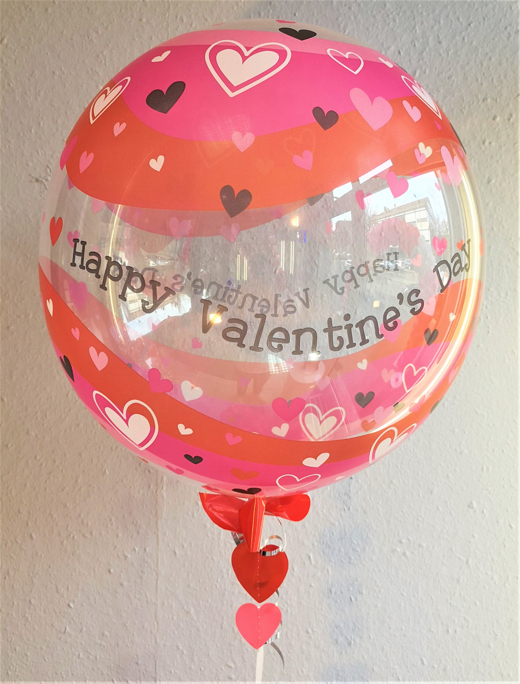 Happy Valentine's Day lovely hearts Bubble Ballon heliumgefüllt