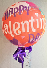 Laden Sie das Bild in den Galerie-Viewer, Happy Valentine&#39;s Day red &amp; lila Bubble Ballon heliumgefüllt
