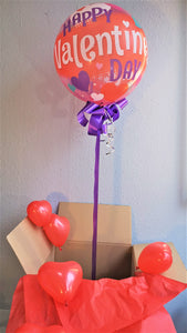 Happy Valentine's Day red & lila Bubble Ballon heliumgefüllt